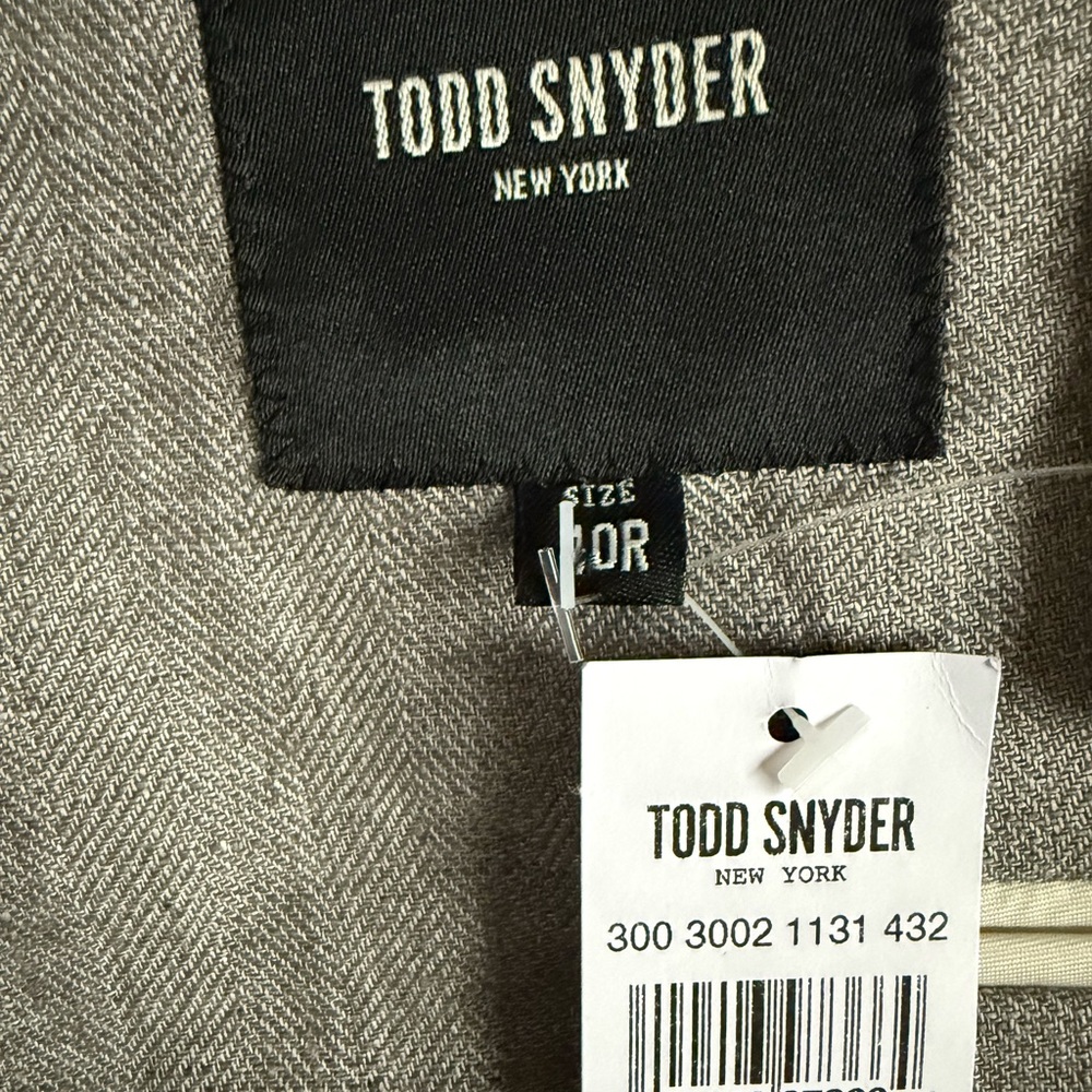 Todd Snyder Light Grey Herringbone Madison Suit Jackie NWT 100% Linen - Picture 8 of 13